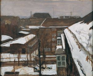Fensterblick im Winter, 1987, Ingolf Schelhorn