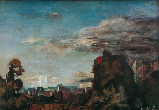 Landschaft bei Leipzig, 1958, Werner Tübke