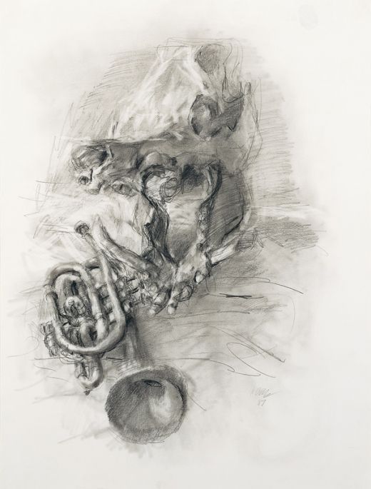 Stilleben mit Trompete, 1989, Bernhard Heisig