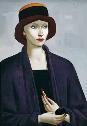 Maske (Annette schminkend), 1994, Wolfgang Peuker