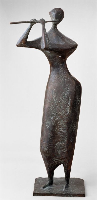 Flötistin, 1961, Maria Becke-Rausch