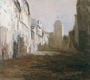 Straße in Borna, 1992, Gerald Müller-Simon