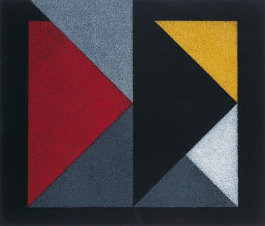 Rot, grau, gelb auf schwarz, 1999, Paul Zimmermann