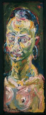 weiblicher Halbakt mit Ohrringen, 1988, Gero Künzel