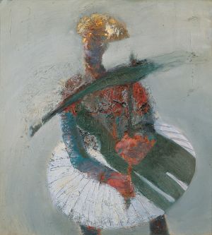 Junges Mädchen mit Spitzhacke, 1992, Ulf Puder
