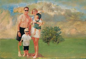 Familie mit Baumgruppe, 2003, Ruth Habermehl