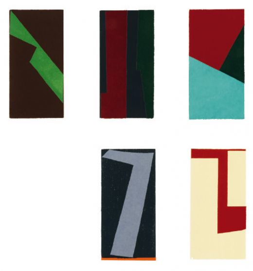 5 Miniaturen »Visuelle Gedichte«, 1972, Blinky Palermo
