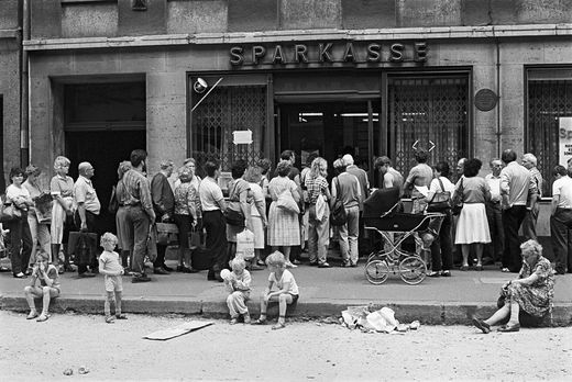 Vor der Währungsunion, Leipzig, Juni 1990, 1990, Gerhard Gäbler