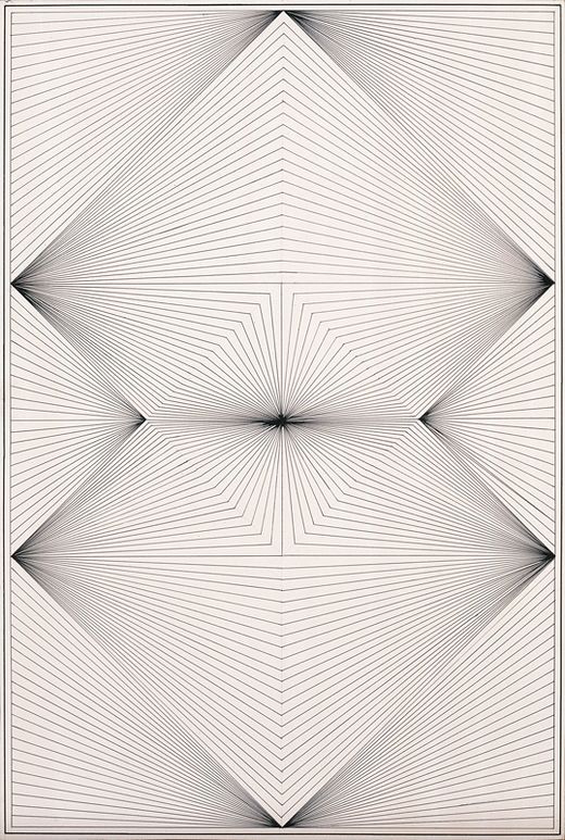 Durchdringung zweier Quadrate (in Strahlenversion), 1986, Roland Meinel
