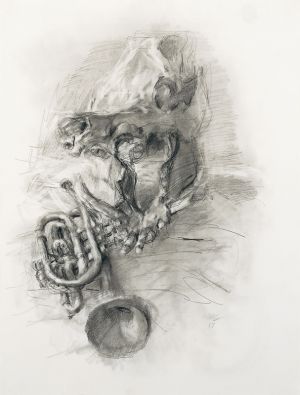 Stilleben mit Trompete, 1989, Bernhard Heisig