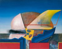 Detlef Lieffertz: Kopf, 1982, Oel und Acryl auf Hartfaser, 88 x 109 cm